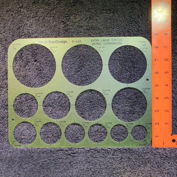 BEROL/ PICKETT Other - VINTAGE MANUAL DRAFTING THREE CIRCLE TEMPLATES SIZE RANGE FROM 3/64 TO 3 1/2 IN.